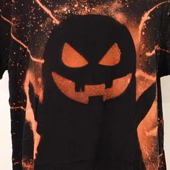 NEW Custom-Made Acid Ghost on Black V neck T shirt SZ XXL (V2) - Picture 2 of 9